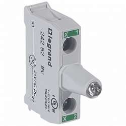 Legrand Osmoz Блок со встроенным светодиодом для головок для кнопочных постов 24В~/= синий арт. 024253