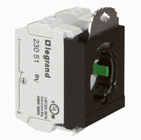 Legrand Osmoz Комплектующий блок для кнопок без подсв. пружин. клеммы Н.О. + Н.З. + 3-постовой монт. адаптер арт. 023105