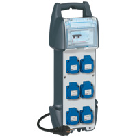 Legrand P17Пер.щит.2 роз.16А 2К+3 нем.ст.230В 1роз.16А 3K+3 380В IP66 АВДТ 4P 30мА арт. 058945