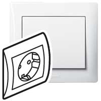 Legrand PRO 21 Мех Розетка 2К+З с з/с, оранжев. цвет арт. 771045