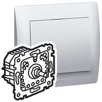 Legrand PRO 21 Мех Светорегулятор поворотный 420 ВА для л/н, электронных тр-ров арт. 775903