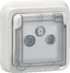 Legrand Plexo Arctic Антибактериальный Мех Розетка TV-FM-Sat единственная арт. 070724