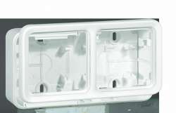 Legrand Plexo Arctic Антибактериальный Монтажная коробка 2-ая для наружного монтажа,горизонтальная арт. 070742