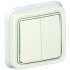 Legrand Plexo Белый Переключатель 2-клавишный встраиваемый,в сборе IP55 арт. 069855