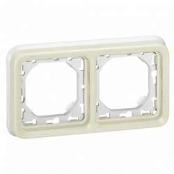 Legrand Plexo Белый Рамка 2-ая вертикальная с суппортом, для внутреннего монтажа IP55 арт. 069696