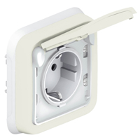 Legrand Plexo Белый Розетка с/з с крышкой, винтовой зажим в сборе IP55 арт. 069869