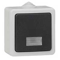 Legrand Plexo Переключатель 1-клавишный с подсветкой накладной IP55 арт. 091671