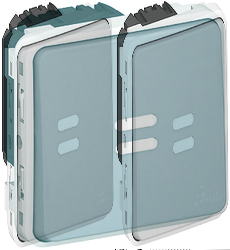 Legrand Plexo Серый Мех Выключатель 1-клавишный с/п с задержкой отключения арт. 069504