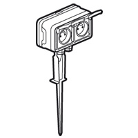 Legrand Plexo Серый Переносной розеточный блок 2x2К+3 арт. 069749