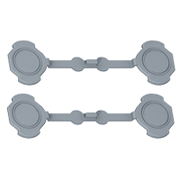 Legrand Plexo Серый Сальник,2 ввода диаметром до 16мм арт. 069599