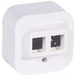 Legrand Quteo Бел Адаптер для 1 или 2 роз. RJ45 Keystone арт. 782226 Legrand Quteo Бел Адаптер для 1 или 2 роз. RJ45 Keystone арт. 782226