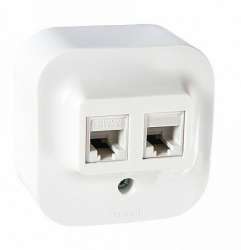 Legrand Quteo Бел Роз RJ11+RJ45 кат5 UTP арт. 782221