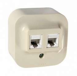 Legrand Quteo Беж Роз RJ11+RJ45 кат5UTP арт. 782251