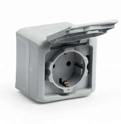 Legrand Quteo Сер Розетка с/з с шт IP44 арт. 782351