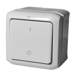 Legrand Quteo Сер Выключатель двухполюсный IP44 арт. 782339