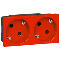 Legrand Розетка 2х2К+З нем.ст. с отверстиями под 45° с блокировкой арт. 077281