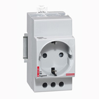 Legrand Розетка с заземлением на DIN-рейку 16А 220V арт. 004285