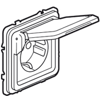 Legrand Soliroc Розетка 2К+З с автоматическими клеммами с крышкой Нем. стандарта 16А IP55 арт. 077835