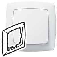 Legrand Suno Белый глянец Рамка  1-я. без перегородки, горизонтальная, IP20 арт. 774041