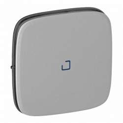 Legrand Valena ALLURE Алюм Клавиша 1-ая с подсветкой/индикацией (голубая линза в центре) арт. 755087