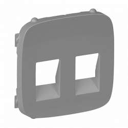 Legrand Valena ALLURE Алюм Накладка 2-ой Аудиорозетки арт. 755377