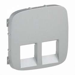 Legrand Valena ALLURE Алюм Накладка розетки комп 2-ой/ТЛФ+комп арт. 755427
