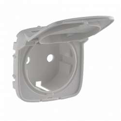 Legrand Valena ALLURE Алюм Накладка розетки с/з с крышкой арт. 754847