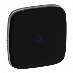 Legrand Valena ALLURE Антрацит Клавиша 1-ая с подсветкой/индикацией (голубая линза в центре) арт. 755088