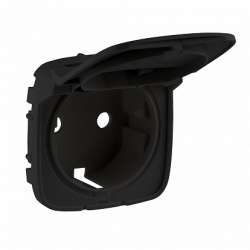 Legrand Valena ALLURE Антрацит Накладка розетки с/з с крышкой арт. 754848