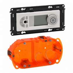 Legrand Valena ALLURE Бел Тюнер FM с RDS, ЖК-дисплеем и блоком питания (с лицевой панелью) арт. 752142