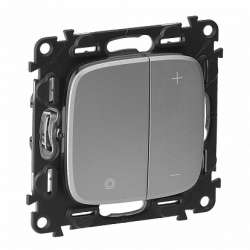 Legrand Valena ALLURE DIY Алюм Светорегулятор кнопочный универ. 400Вт без нейтрали.С лиц. пан.. арт. 752962