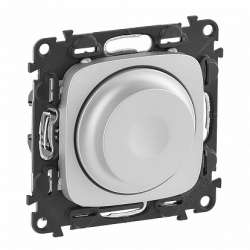 Legrand Valena ALLURE DIY Алюм Светорегулятор поворотный, 300Вт, универсальный, без нейтрали арт. 752960