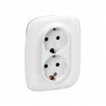 Legrand Valena ALLURE DIY Антрацит Розетка 2-ая с/з с защитными шторками, безвинт.зажим арт. 753936