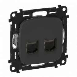 Legrand Valena ALLURE DIY Антрацит Розетка комп(RJ45) 2-ая 6 кат UTP арт. 753953