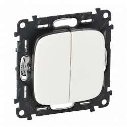 Legrand Valena ALLURE DIY Бел Переключатель 2-клавишный 10А 250В арт. 752708