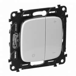 Legrand Valena ALLURE DIY Сл.кость Светорегулятор кнопочный универ. 400Вт без нейтрали.С лиц. пан.. арт. 752762