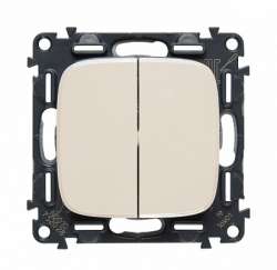 Legrand Valena ALLURE DIY Сл.кость Выключатель 2-х клавишный 10А 250В арт. 752805