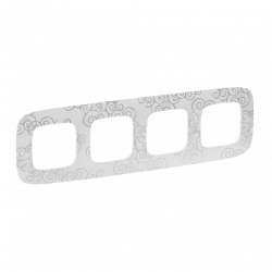 Legrand Valena ALLURE Нарцисс хром Рамка 4-ая арт. 754344