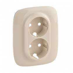 Legrand Valena ALLURE Сл.кость Накладка розетки с/з 2-ной арт. 754956