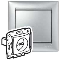 Legrand Valena Алюминий Розетка 1-ая б/з арт. 770116