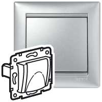 Legrand Valena Алюминий Розетка 1-ая с/з с крышкой арт. 770122