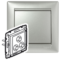 Legrand Valena Алюминий Розетка 3 RCA арт. 770284