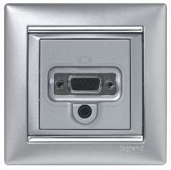Legrand Valena Алюминий Розетка HD15+Jack 3,5 арт. 770282