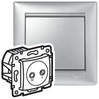 Legrand Valena Алюминий Розетка TV-FM единственная (каб сеть) 862 МГц 1.5 дБ арт. 770132