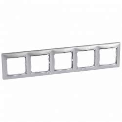 Legrand Valena Алюминий/Серебряный штрих Рамка 5-ая горизонт. арт. 770355