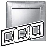 Legrand Valena Алюминий модерн Рамка 3-ая гориз арт. 770343