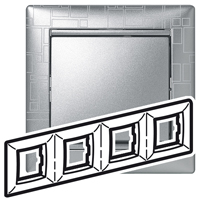 Legrand Valena Алюминий модерн Рамка 4-ая гориз арт. 770344