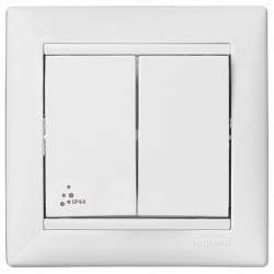 Legrand Valena Бел Переключатель 2-клавишный IP44 арт. 770098