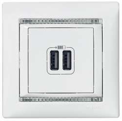Legrand Valena Бел Розетка 2-ая USB арт. 770470