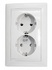 Legrand Valena Бел Розетка 2-ая с/з с защитными шторками литая арт. 774427